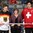 TORONTO, CANADA - JANUARY 2: Germany's Parker Tuomie #6 and Switzerland's Luca Hischier #13 were named Players of the Game for their respective teams during relegation round action at the 2015 IIHF World Junior Championship. (Photo by Andre Ringuette/HHOF-IIHF Images)

